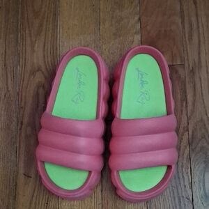Stylish Pink and Green Sandals